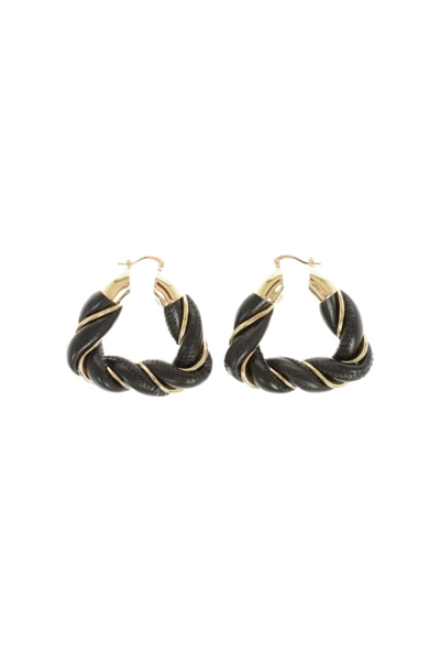 Bottega Veneta Twist Earrings In Brown