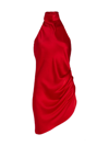 Amanda Uprichard X Bloomingdale's Elektra Halter Mini Dress - 100% Exclusive In Ruby Silk