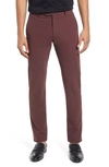 Zanella Active Stretch Flat Front Pants In Dark Red