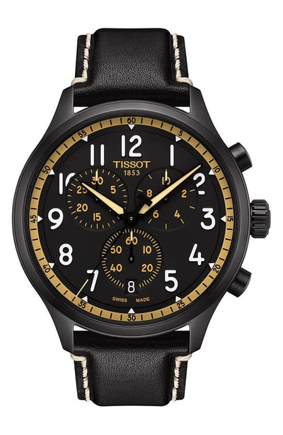 Tissot Vintage Xl Chronograph, 45mm In Black/black