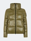 Save The Duck Isla Quilted Puffer Jacket In Earth Green