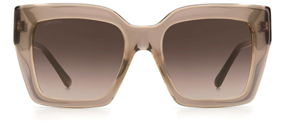 Jimmy Choo Eleni/g/s Ha 0fwm Oversized Square Sunglasses In Brown