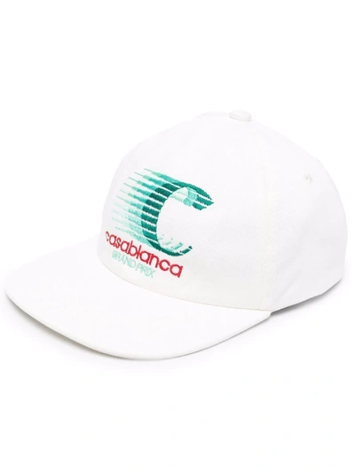 Casablanca Casa Sport Rabbit Cap In Off White Grand Prix Logo