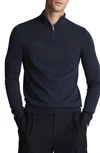 Reiss Blackhall Funnel Neck Half Zip Sweater In Navy