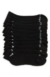 Nike Dri-fit 6-pack Everyday Plus Cushioned No-show Socks In Black/ White