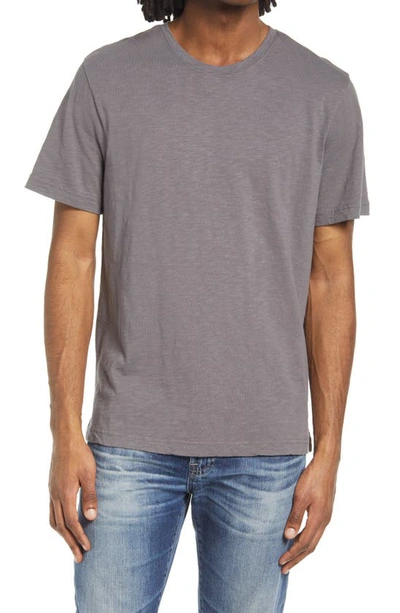 Treasure Bond Slub Crew Cotton T-shirt In Grey Tornado