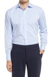 Alton Lane Mason Tailored Fit Check Stretch Button-up Shirt In Sky Blue Bengal