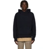 Fear Of God Ribbed-edge Knit Hoodie In Navy