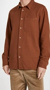 Madewell Sunday Flannel Perfect Long Sleeve Button-up Shirt In Burnt Amber