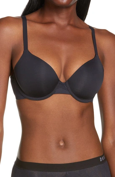 Dkny Lace Comfort Underwire Demi Bra In Black