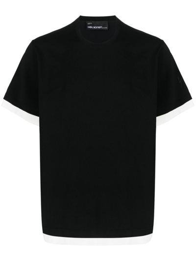 Neil Barrett T-shirt Pack 2 Pz. Logo Nera In Black
