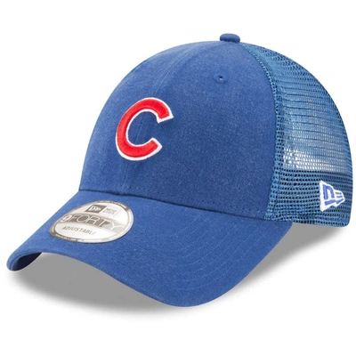 New Era Men's Royal Chicago Cubs Trucker 9forty Adjustable Snapback Hat