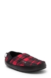 The North Face Thermoball™ Traction Water Resistant Slipper In Tnf Red Plaid/ Tnf Black
