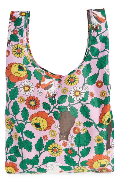 Baggu Standard  Nylon Ripstop Tote In Daisy Cat