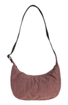 Baggu Medium Crescent Nylon Canvas Shoulder Bag In Peppercorn