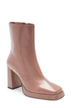 Jeffrey Campbell Maximal Bootie In Pink Leather