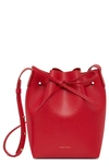 Mansur Gavriel Mini Saffiano Leather Bucket Bag In Poppy