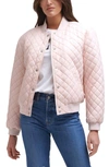 Levi's Fleece Lined Diamond Quilted Jacket In Peach Blossom