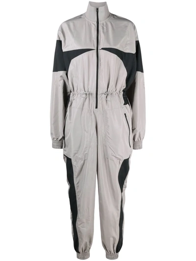 Adidas By Stella Mccartney Earth Protector Recycled Polyester Dungarees In Dovgry/ Black