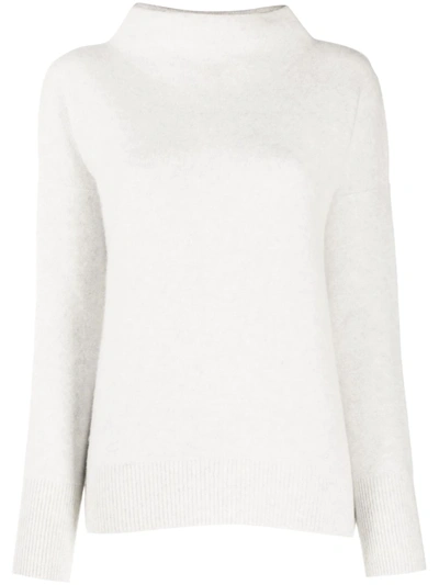 Vince Mock Neck Jumper In Grey