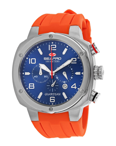 Seapro Guardian Chronograph Quartz Blue Dial Mens Watch Sp3345 In Blue / Orange