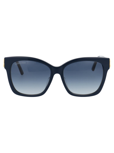 Balenciaga Dynasty Square-frame Sunglasses In Blue