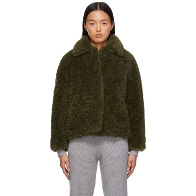 Rag & Bone Hesper Faux Shearling Jacket In Green