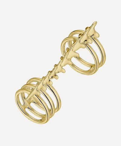 Shaun Leane Gold Plated Vermeil Silver Serpent's Trace Long Double Band Ring