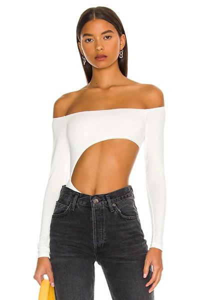 Superdown Kassie Cut Out Bodysuit In White