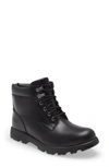Ugg Stenton Water Repellent Leather Boot In Black Leather