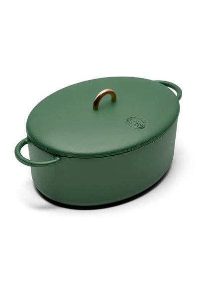 Great Jones The Dutchess 6.75-quart Enamel Cast Iron Dutch Oven With Lid In Broccoli