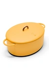 Great Jones The Dutchess 6.75-quart Enamel Cast Iron Dutch Oven With Lid In Mustard