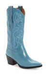 Jeffrey Campbell Dagget Western Boot In Blue Leather