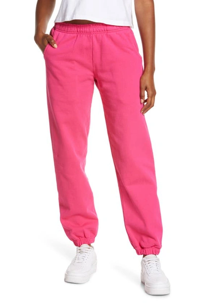 Melody Ehsani Heavy Fleece Sweatpants In Raspberry Beret