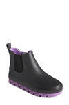 Sperry Torrent Waterproof Chelsea Boot In Black/ Purple
