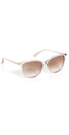 Rag & Bone 55mm Polarized Cat Eye Sunglasses In Pink / Brown Pink Grad
