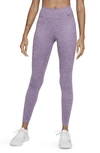Nike One Luxe Dri-fit Training Tights In Amethyst Smoke/ Clear