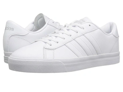 Adidas Originals Adidas - Cloudfoam Super Daily Leather (white/silver)  Men's Skate Shoes | ModeSens