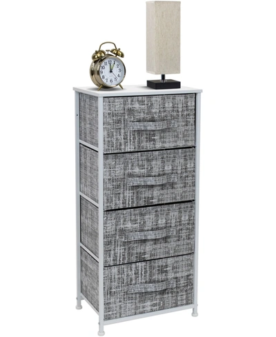 Sorbus 4-drawers Chest Dresser In Gray/white