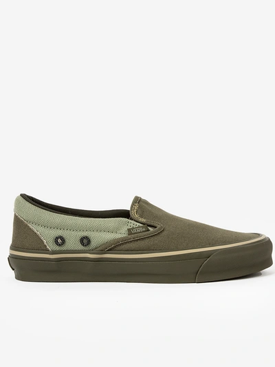 Vans Nigel Cabourn Og Classic Slip-on Lx Sneakers In Verde Militare