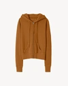 Nili Lotan Callie Zip Up Hoodie In Burnt Ochre