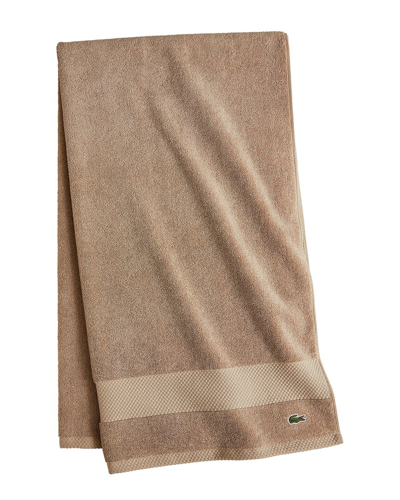 Lacoste Heritage Anti-microbial Bath Towel In Sand