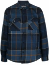 Barbour Cannich Plaid Flannel Overshirt In Midnight