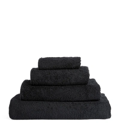 Abyss & Habidecor Super Pile Hand Towel (55cm X 100cm) In 990 Black