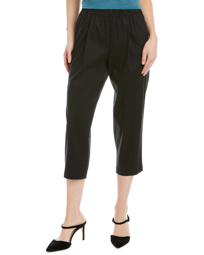 Lafayette 148 Petite Jodhpur Cloth Cropped Bleecker Trouser In Black