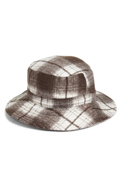 Nordstrom Plaid Bucket Hat In Brown Combo