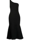 Likely Brighton One Shoulder Mermaid Gown In Black