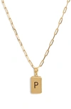 Dean Davidson 22k Gold-plated 'p' Initial Pendant Necklace