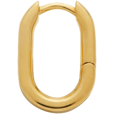 Maria Black Gold Slick Huggie Single Earring In Gold