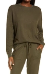 Alo Yoga Soho Pullover In Dark Olive